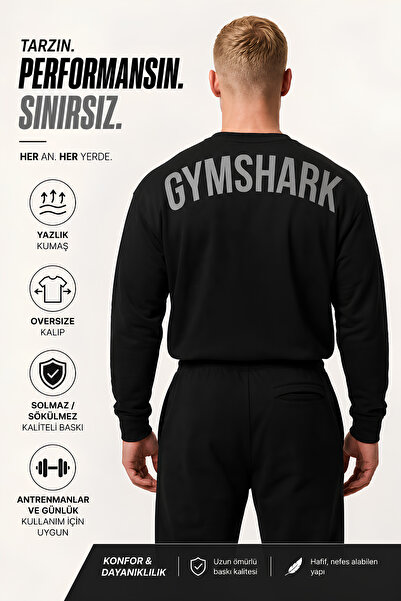 Stylovi Ανδρικό μακρυμάνικο μπλουζάκι Shark+ Extra oversized – Άνετη εφαρμογή...