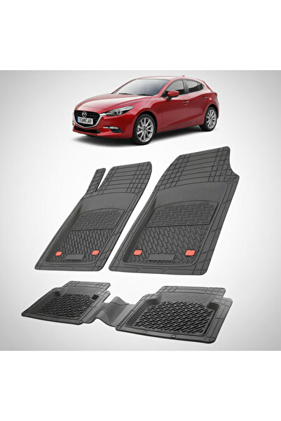TEAMCAR Covorașe auto tip tavă compatibile cu Mazda 3 III (2013–2019), negre,...