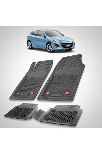 TEAMCAR Covorașe auto tip tavă compatibile cu Mazda 3 II (2009–2013), negre, ...