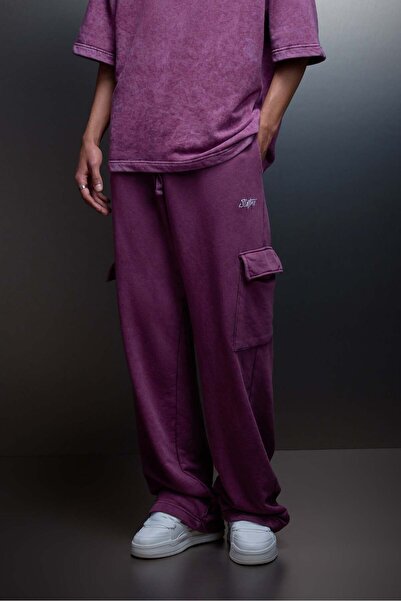 Slatra Trening largi pentru bărbați, model Mürdüm basic cu efect de spălare, ...