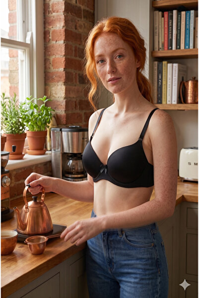 Lavint Homewear ΣΟΥΤΙΕΝ PUSH-UP ΜΑΥΡΟ ΜΕ ΜΙΚΡΟ ΣΙΛΙΚΟΝΗ ΕΝΤΟΣ ΣΕ ΣΧΗΜΑ ΒΑ Με ...