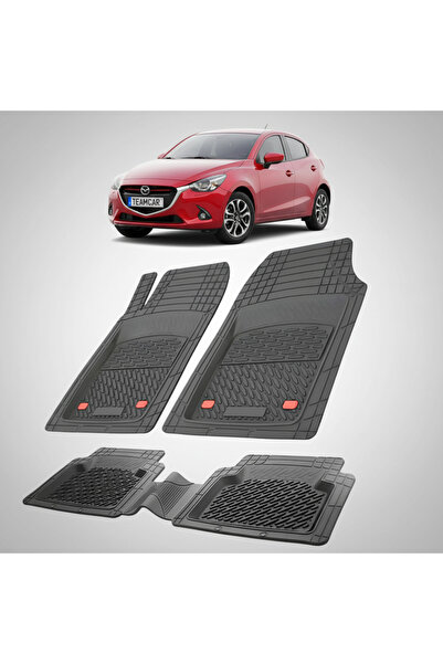 TEAMCAR Covorașe auto tip tavă compatibile cu Mazda 2 III (2014–2022), negre,...