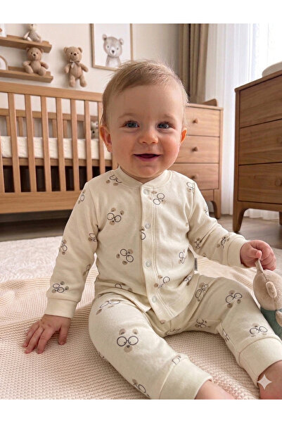ciccimbaby Bebek Takımı Pamuklu New Ages Pijama Takımı 2 Parça Set 0-6 Aylık