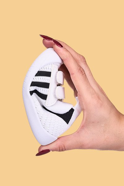 Mumenim Wisil Kids Baby Orthopedic Soft Sole White First Step Shoes