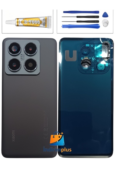 indirimplus Xiaomi Mi 14T Pro Arka Kapak Lensli Siyah Renk 14T Pro Arka Pil K...