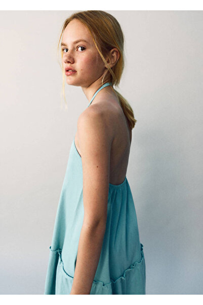 MANGO Kids Panel detaylı halter elbise