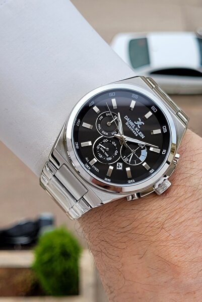 Daniel Klein Kadranı Black Kordonu Silver Renk 24 Ay Garantili 45 Mm Full Çel...
