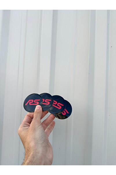 OEM Rs Logolu Jant Göbeği Arması Sticker 56 Mm 4 Adet