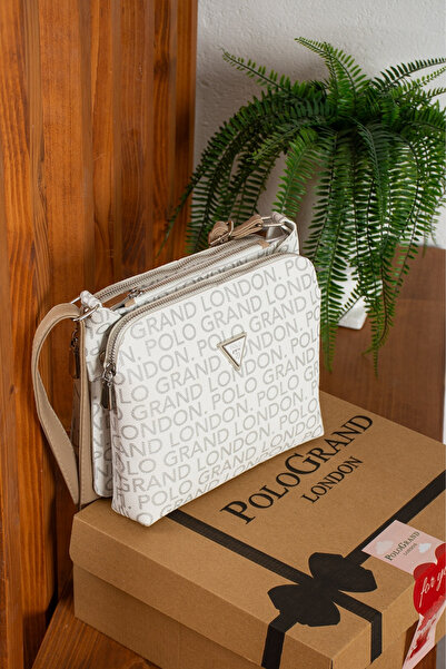 POLOGRAND London Αυθεντική γυναικεία τσάντα ώμου 3 θέσεων από μαλακό δέρμα πο...