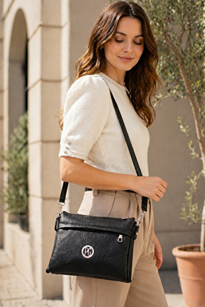 POLOGRAND London Αυθεντική γυναικεία τσάντα χειρός και ώμου με 3 θήκες, πολυτ...