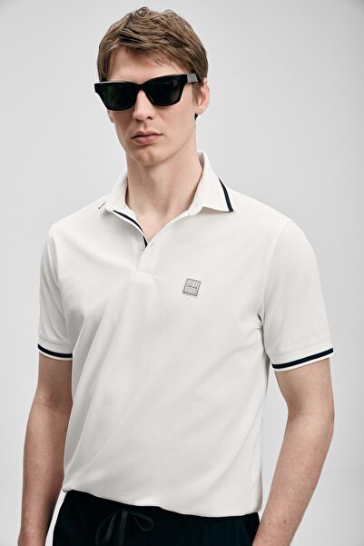 Lufian 111040232 Grom Smart muška polo majica s ovratnikom muška majica BELA