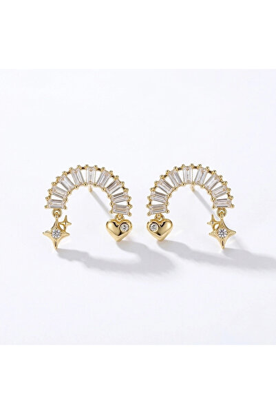 h&b design jewel Imported Baguette Jewelled Design Earrings