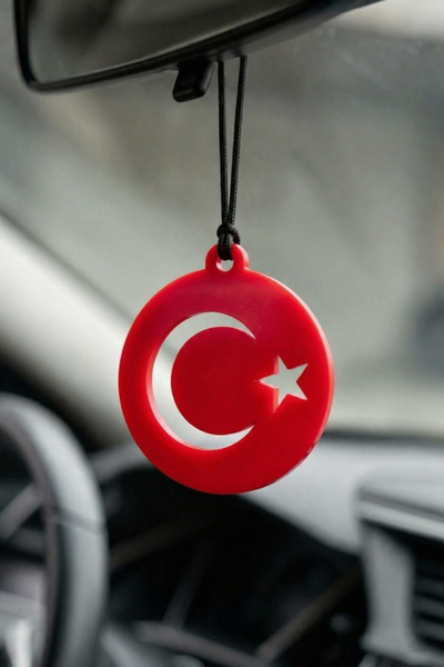 revizestore Türk Bayrağı Pleksi Araç Dikiz Aynası Süsü Kırmızı Ay Yıldız 95x1...