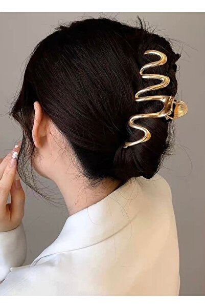 Centello Co Accessories Zikzak Model Parlak Gold Renk Trend Şık Yılan Büyük S...
