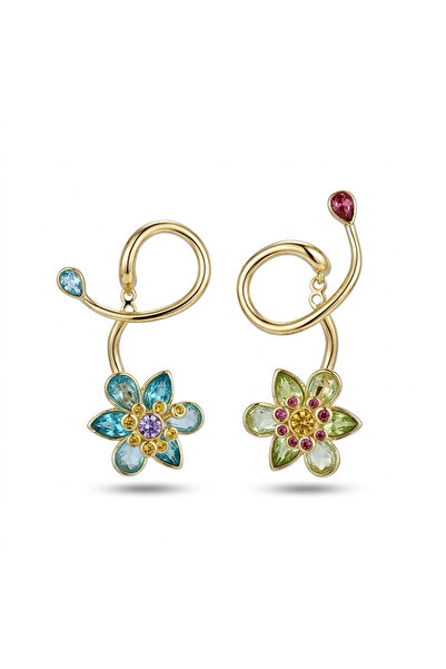 h&b design jewel Çelik Çiçek Küpe
