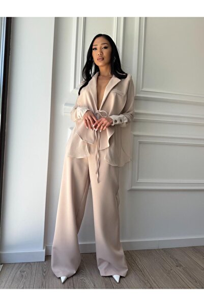 CC STORE Compleu lung, 2 piese, cămașă și pantaloni tip oversize SUNSHINE FLO...