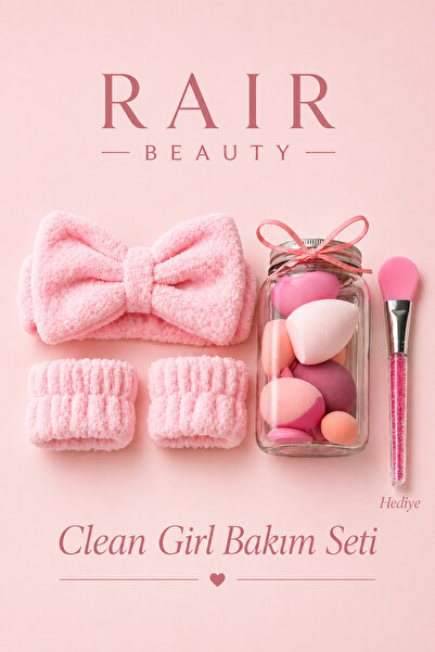 RAİR BEAUTY Makyaj Süngeri Seti ,Saç Bandı Bileklik Seti ve Maske Sürme Fırça...