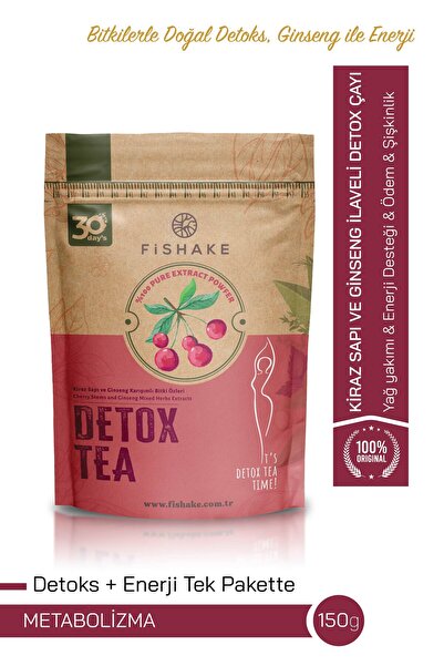 FiShake Kiraz Sapı Ve Gınseng Karışımlı Detox Tea Form Diyet Çay (30 GÜN)