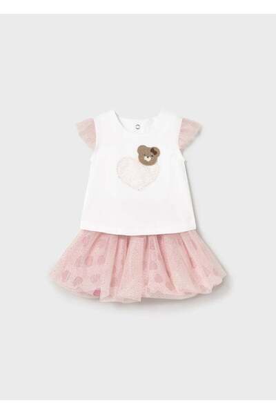 MAYORAL Newborn Girl 2-Piece Set with Tulle Skirt