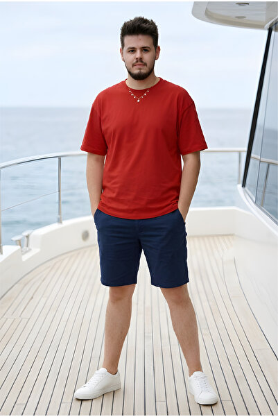 HOFFNUNG Unisex Βαμβακερό μπλουζάκι με λαιμόκοψη ποδηλάτου σε μεγάλο μέγεθος