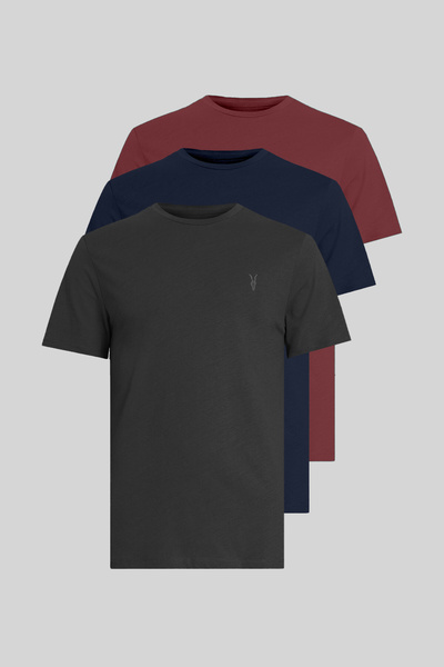 Kozik Ανδρικό μπλουζάκι σε μαύρο, μπορντό και ναυτικό μπλε, βασικό σχέδιο, συ...