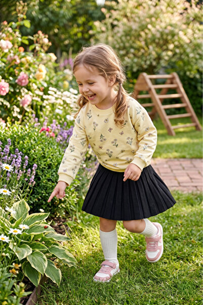 Nimini Kids Θερμή βασική πλισέ πλεκτή φούστα για κορίτσια για νηπιαγωγείο και...