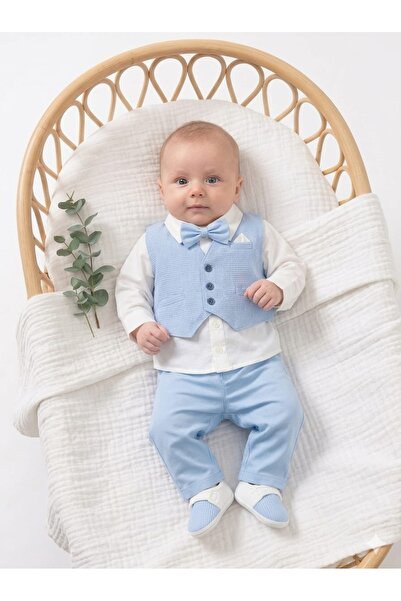 Panfilia طقم زفاف مولوت للأولاد يتكون من سترة وقميص وربطة عنق وأحذية