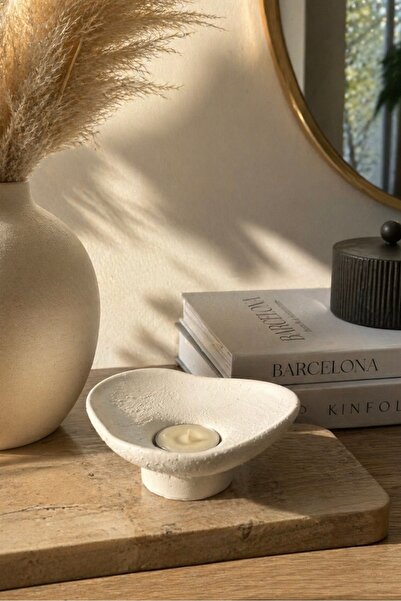 Mandalin Store Dokulu HM Tasarımlı Dekoratif Beton Mumluk