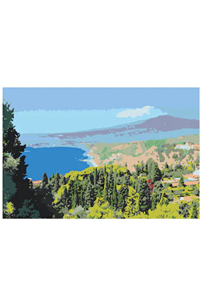 OEM Pictură pe numere set Peisaj 1053, pânză de bumbac pe ramă de lemn 40x60