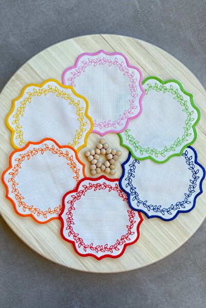 Mora Tekstil Φύλλο Κεντημένο Καφέ Σουβέρ, Παρουσίαση Χαρτοπετσέτα, Παραμύθι Κ...