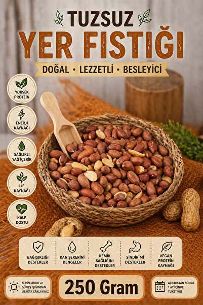 ÜLKÜ KURUYEMİŞ (250 GR) Ekonomik Tuzsuz Yer Fıstığı Fıstık İçi Hediyelik Atış...