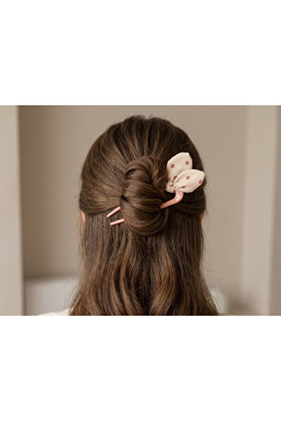 Clariss Polka Dot Pattern Strong Grip French Barrette 11 cm