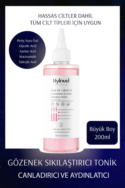 Hylovel Siyah Nokta Karşıtı Arındırıcı ve Gözenek Sıkılaştırıcı Salisilik Asi...