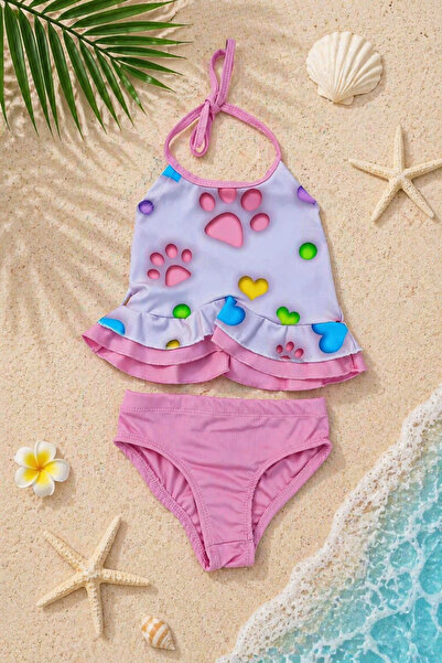 Bilge Trend Κοριτσίστικο Ψηφιακό εμπριμέ μαγιό πισίνας