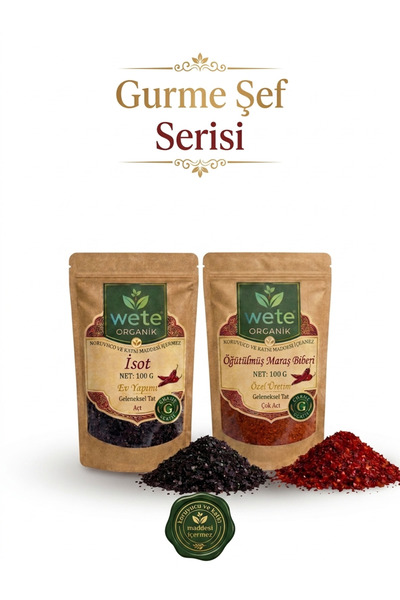 Gurme Şef Serisi 2'li Set 100 gr Çok acı Maraş Biberi 100 gr Ev Yapımı İsot