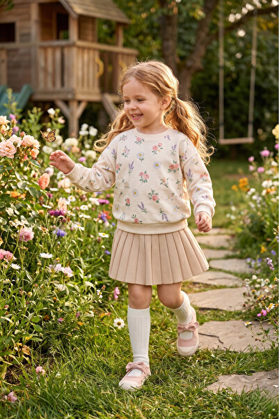 Nimini Kids Θερμή βασική πλισέ πλεκτή φούστα για κορίτσια για νηπιαγωγείο και...