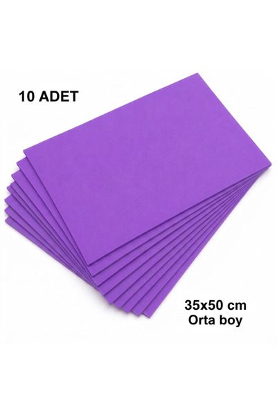 e Erta 35x50 Cm Mor Renkli Mukavva Karton 10 Adet Fon Kartonu Sert Renkli Karton