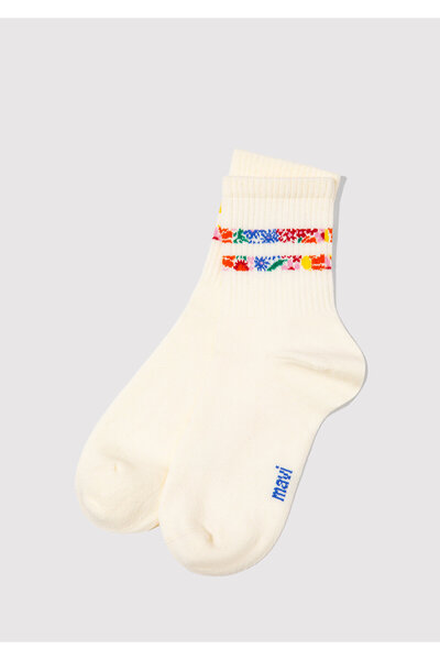 Mavi Κάλτσες εκρού με λεπτομέρειες λουλουδιών 1913880-70048