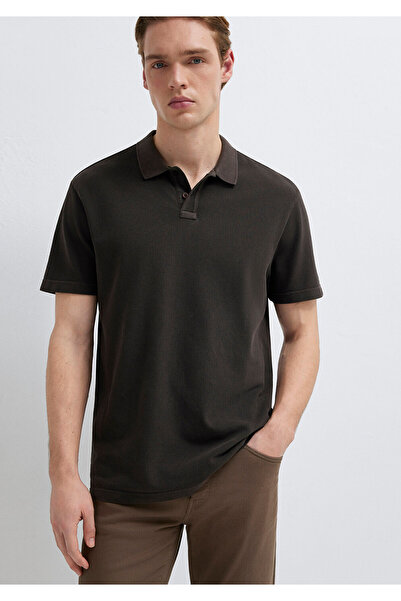 Mavi Brown Polo T-Shirt Loose Fit / Relaxed Comfortable Cut 0613311-70219