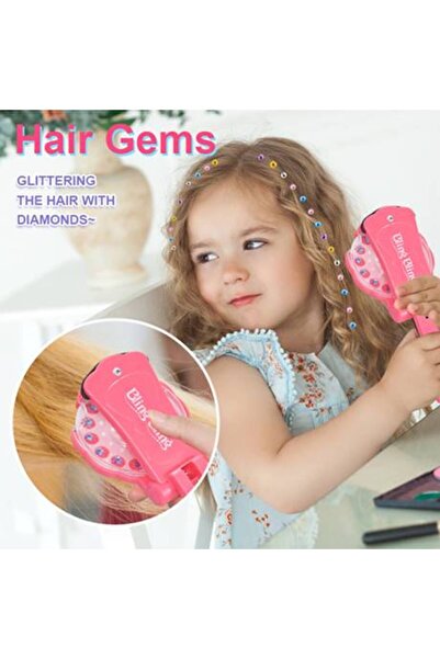 KESNUP Σετ διακόσμησης μαλλιών με συρραπτικό κρυστάλλου / αξεσουάρ ροζ
