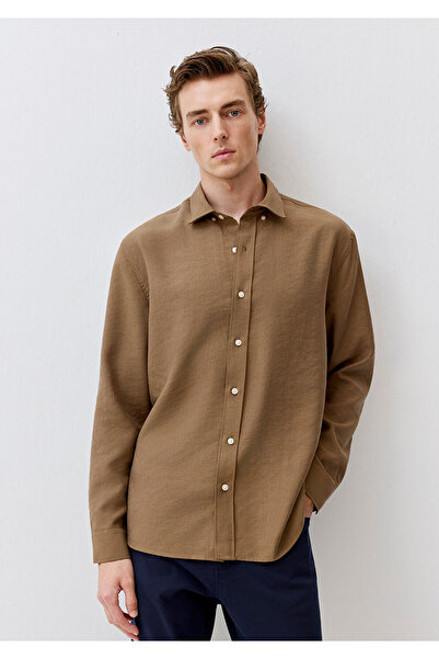 Mavi Açık Kahverengi Erkek Gömlek M0211650-70378