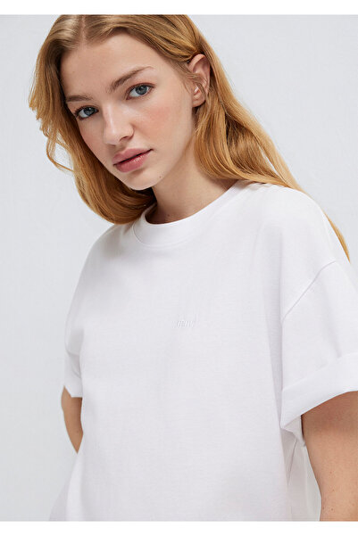 Mavi Λευκό μπλουζάκι με τυπωμένο λογότυπο M Loose Fit / Loose Relaxed Fit 161...