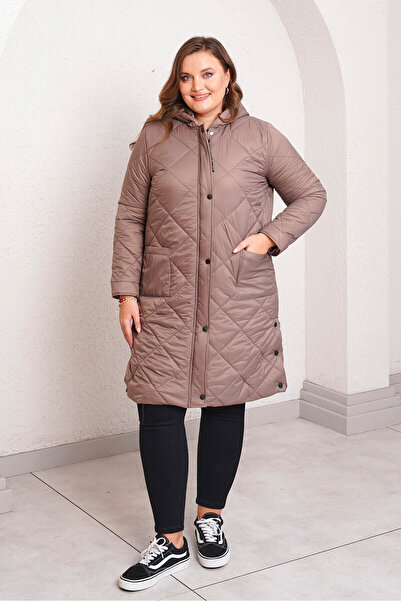Büyük Moda Φουσκωτό παλτό με καπιτονέ