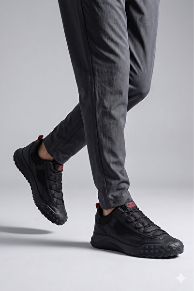 Slazenger Χειμερινά αδιάβροχα ανδρικά παπούτσια πεζοπορίας με κορδόνια μαύρο-...