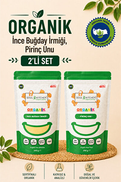 Soul Kitchen Organik Ürünler Organik Sertifikalı İnce Buğday İrmiği ve Pirinç...