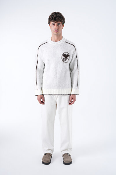 2512 Clothing Stripe Detail Crew Neck Sweater
