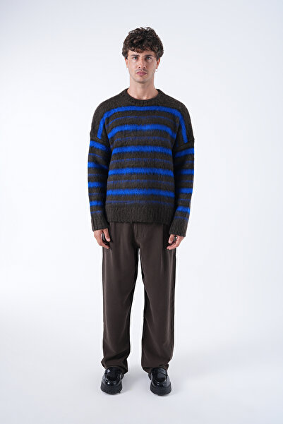 2512 Clothing Color Gradient Fleece-Lined Knitwear Sweater