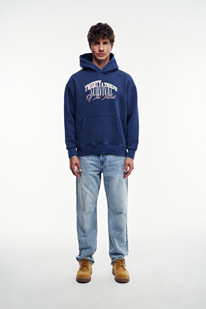 2512 Clothing سويت شيرت جرافيك مطبوع بغطاء رأس قابل للغسل