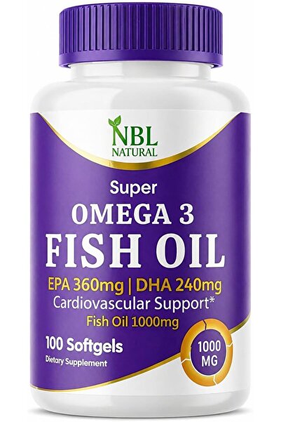 NBL Natural زيت السمك سوبر أوميجا 3 1000 مجم 360 إيكوسابنتينوسين 240 دي إتش إ...