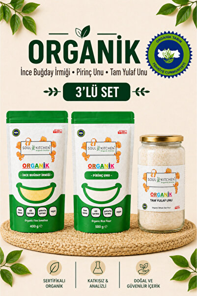 Soul Kitchen Organik Ürünler Organik Sertifikalı İnce Buğday İrmiği 400 g Pir...